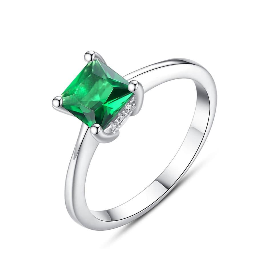 Nhẫn Bạc Nữ Đính Đá Ngọc Lục Bảo N-1463 Bảo Ngọc Jewelry