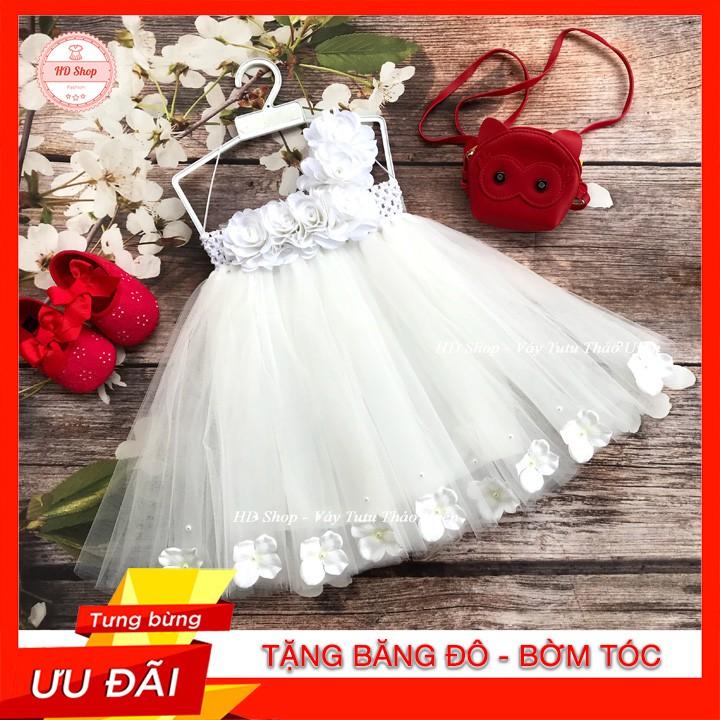 Váy cho bé gái ️Váy phù dâu cho bé gái trắng 6b tú cầu