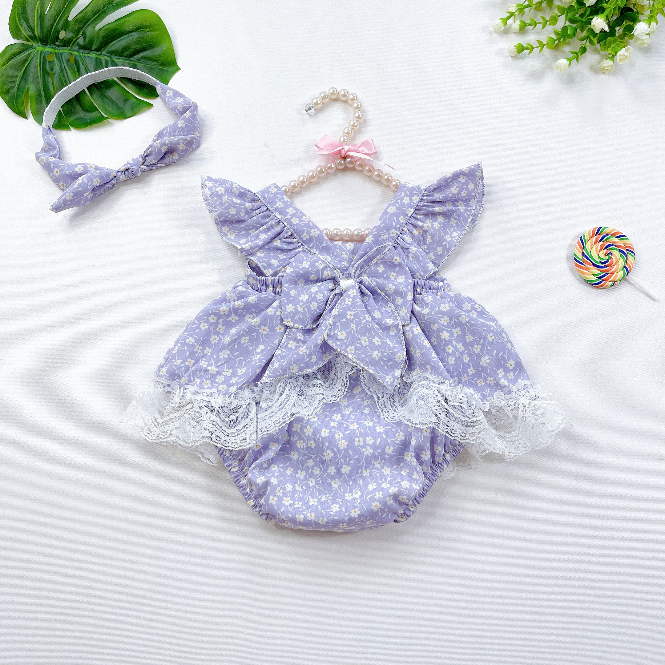 Bodysuit Bé Gái Voan Lụa Tím Phối Ren 4-12kg, Body Bé Gái Xinh Xắn Sơ Sinh, 6tháng, 1tuổi ,2tuổi