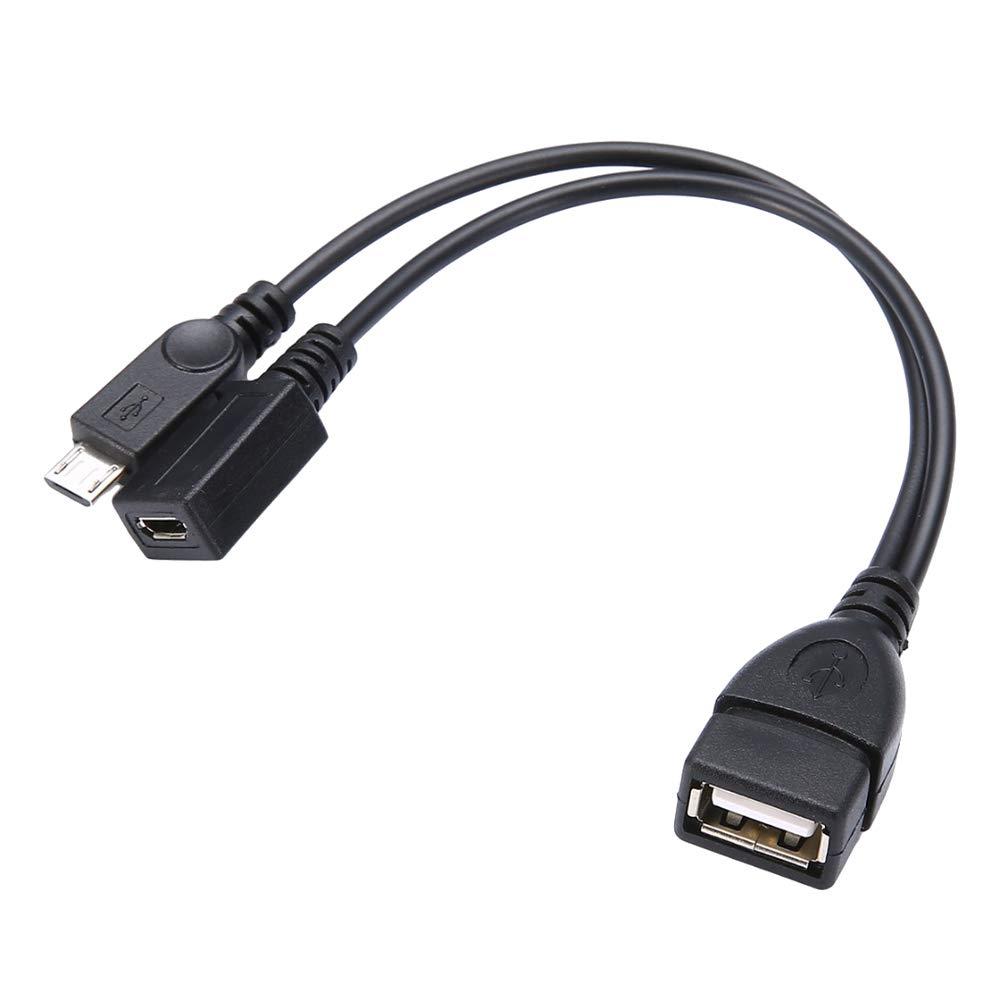 1 trong 2 OTG Micro USB Host Power Y SHELLTER Bộ chuyển đổi USB thành Micro 5 pin cáp nam nam bền Micro USB Cáp