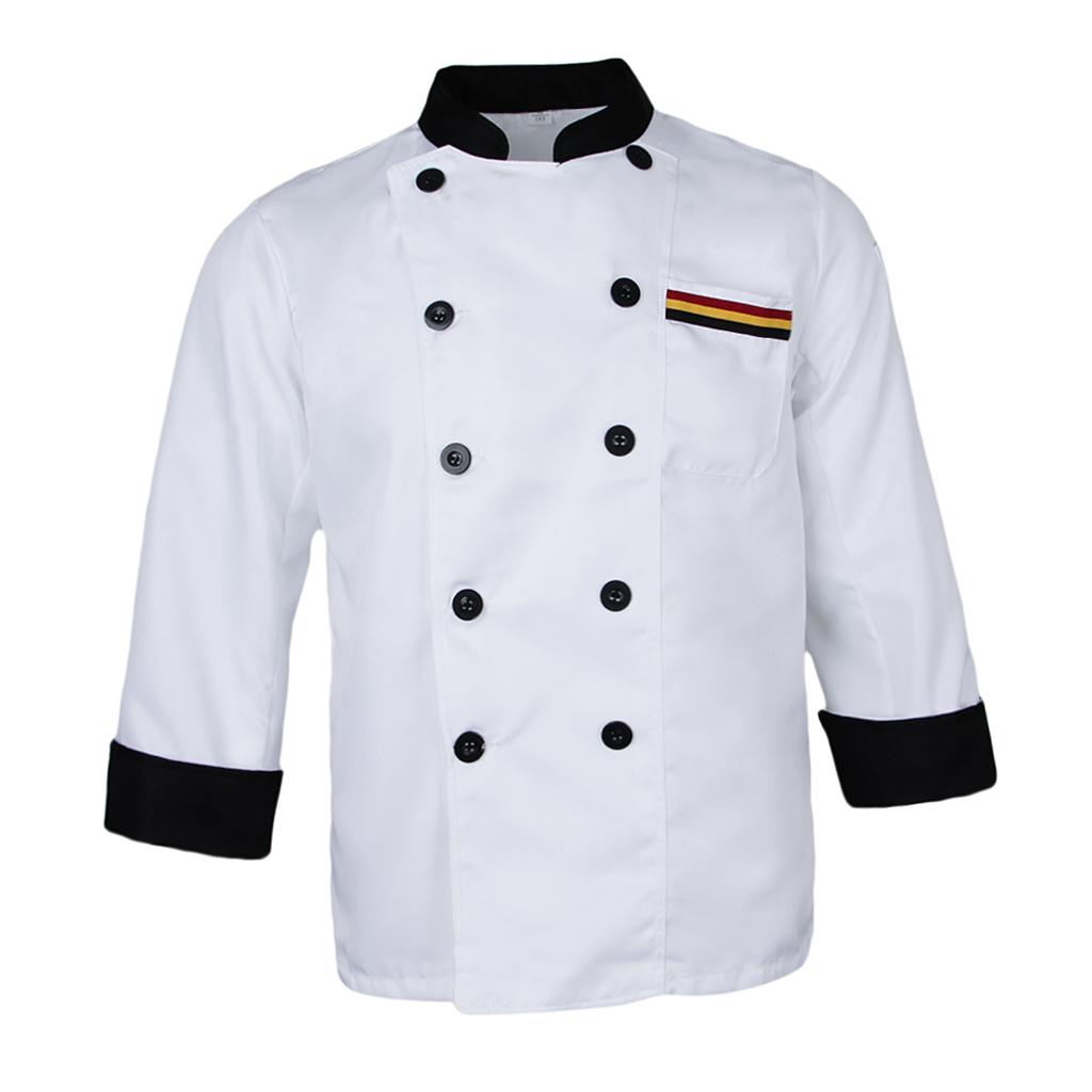 Chef Apparel Unisex Long Sleeve Chef Jacket Coats Restaurant Cook Uniform