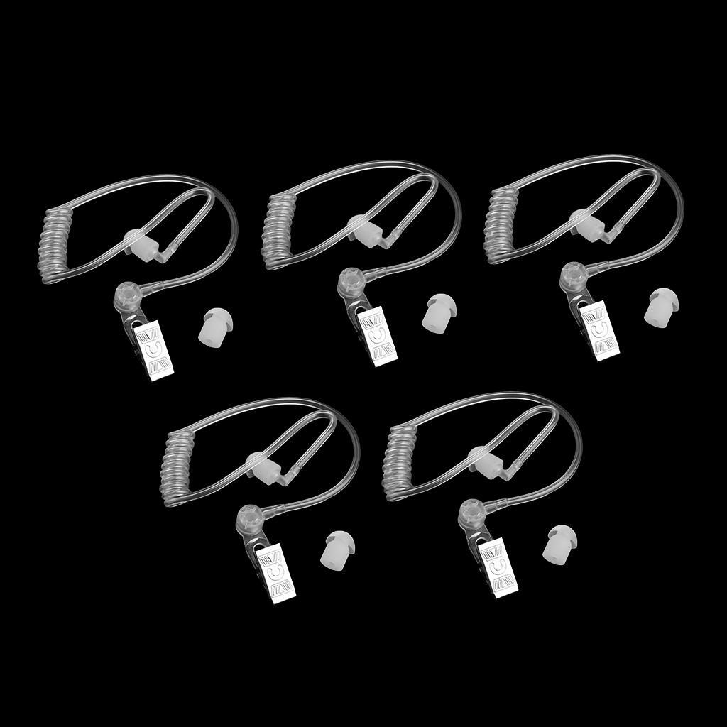 5Pieces Replacement Acoustic Coil Tube for Two Way Radio Earpiece