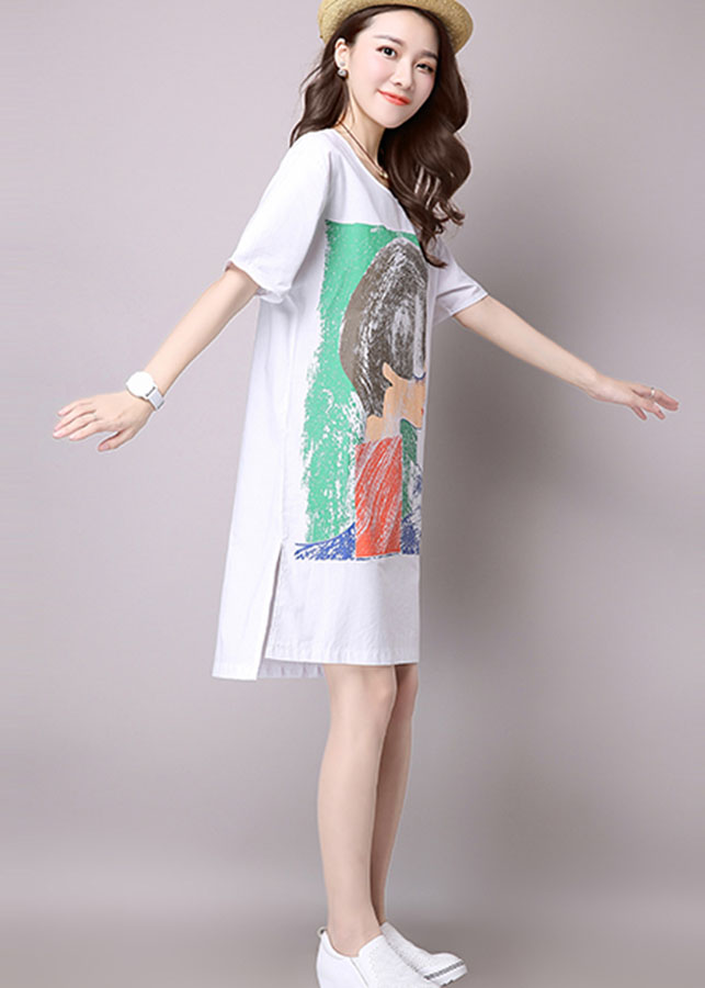 Đầm suông in hình ArcticHunter, thời trang trẻ, phong cách Hàn Quốc, thương hiệu chính hãng