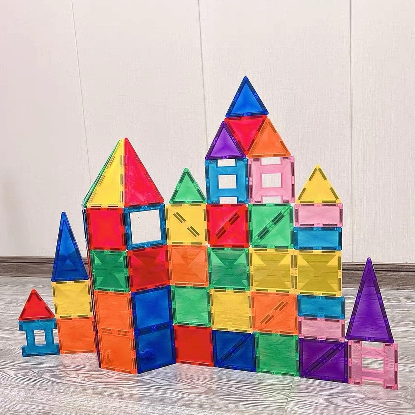 Đồ chơi xếp hình nam châm ánh sáng cầu vồng Mideer Colorful Magnetic Tiles cho bé từ 3 tuổi trở lên