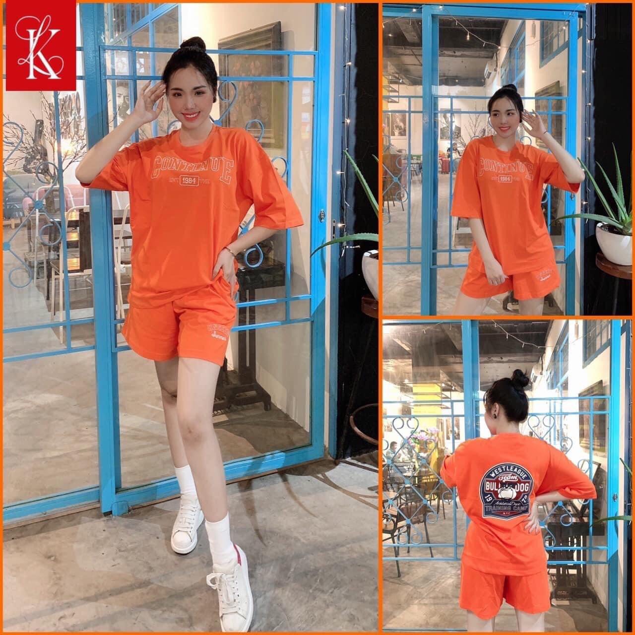 Set Bộ thun Bảo Kim in chữ phong cách Mới