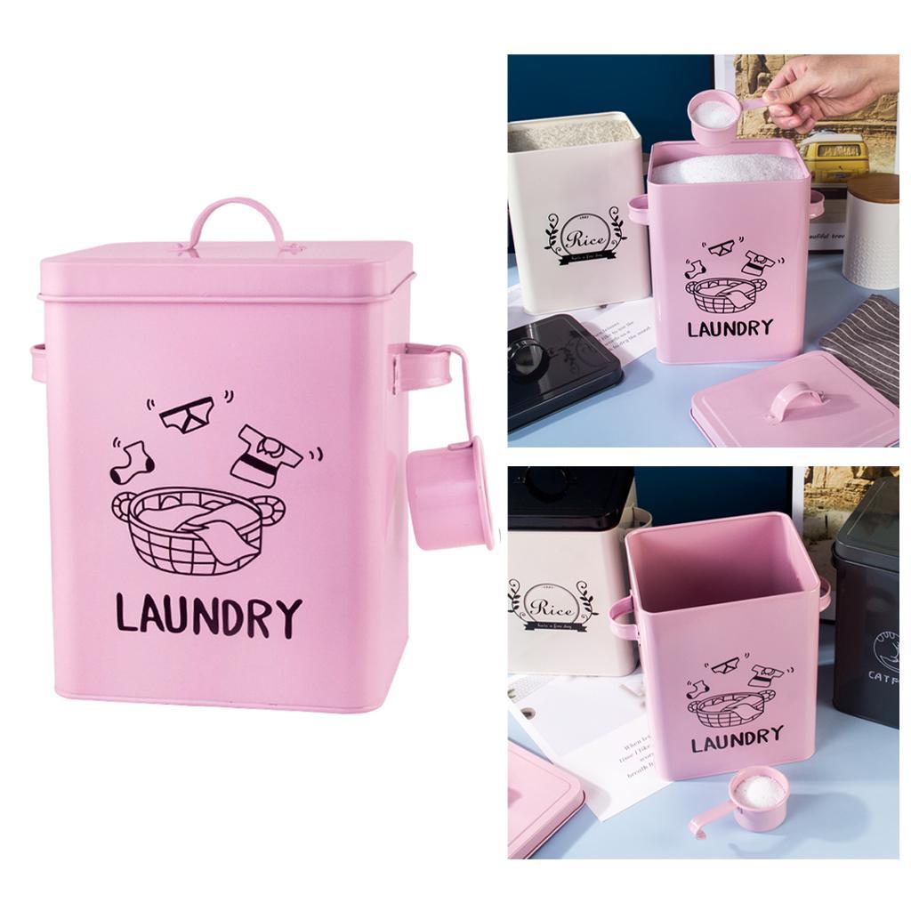Multipurpose Cereal Dispenser Storage Box Household Tin Laundry Boxes