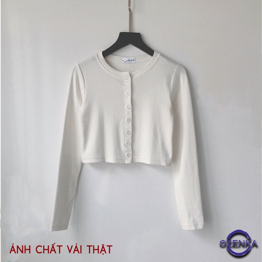 Áo croptop tay dài nữ len tăm đẹp , áo khoác crt chất dày free size mặc đi học đi chơi CRT 251