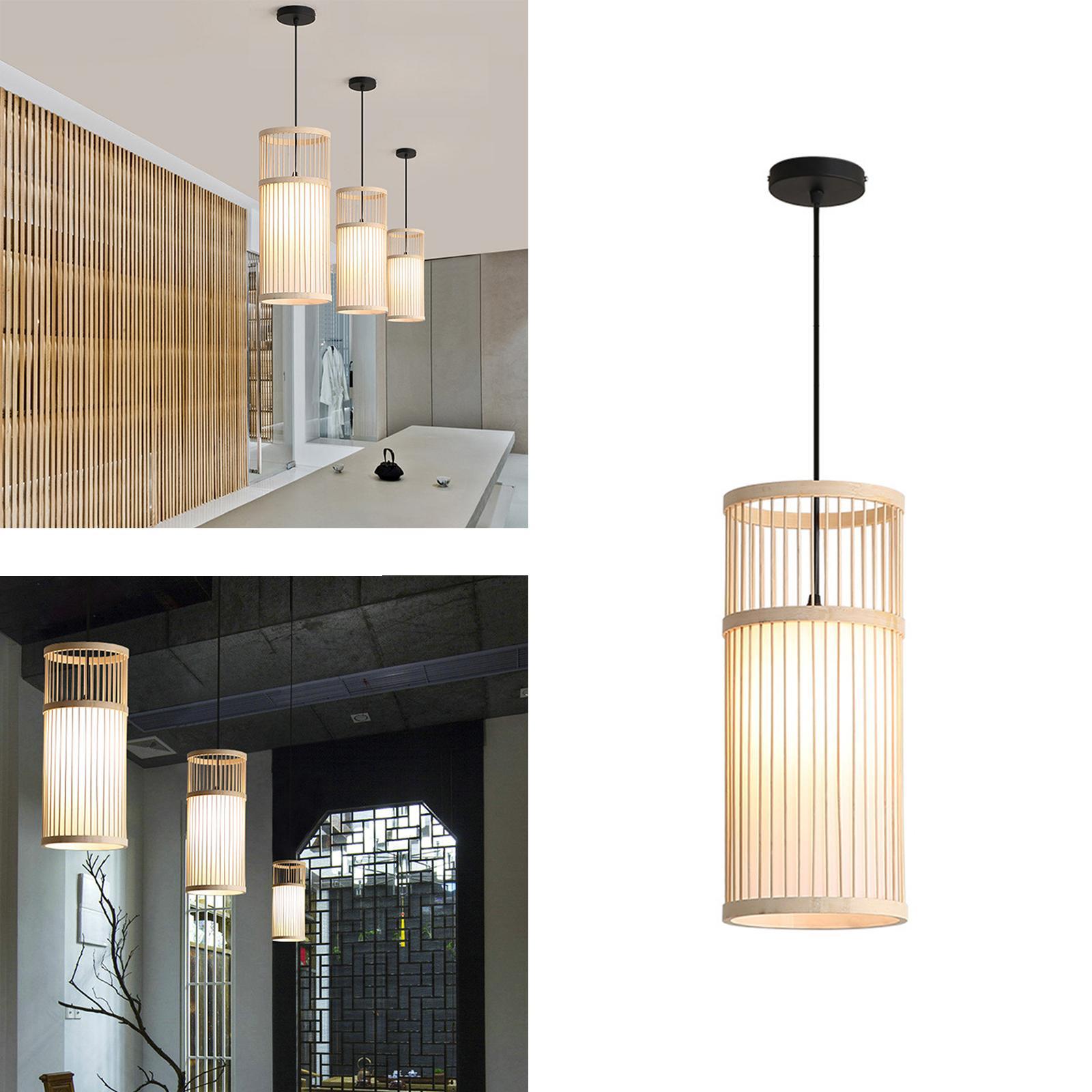 Bamboo Lamp Shade for Ceiling Light Fixture Pendant