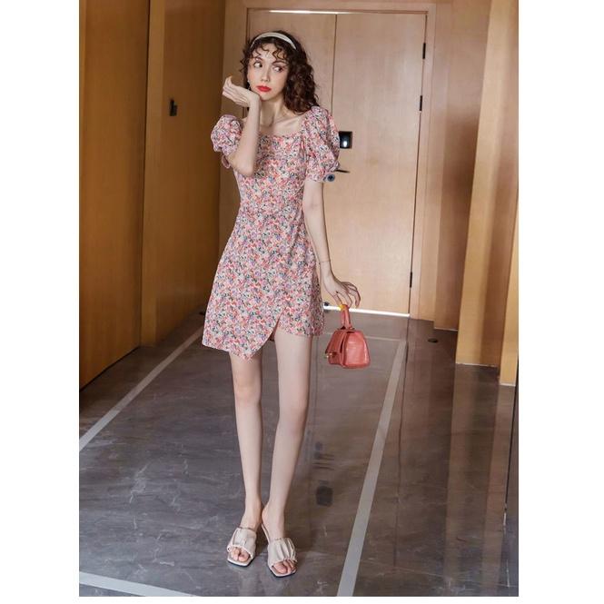 Đầm Xếp Ly Eo Tà Xéo Cổ U Điệu Đà Cực Xinh - BY1135