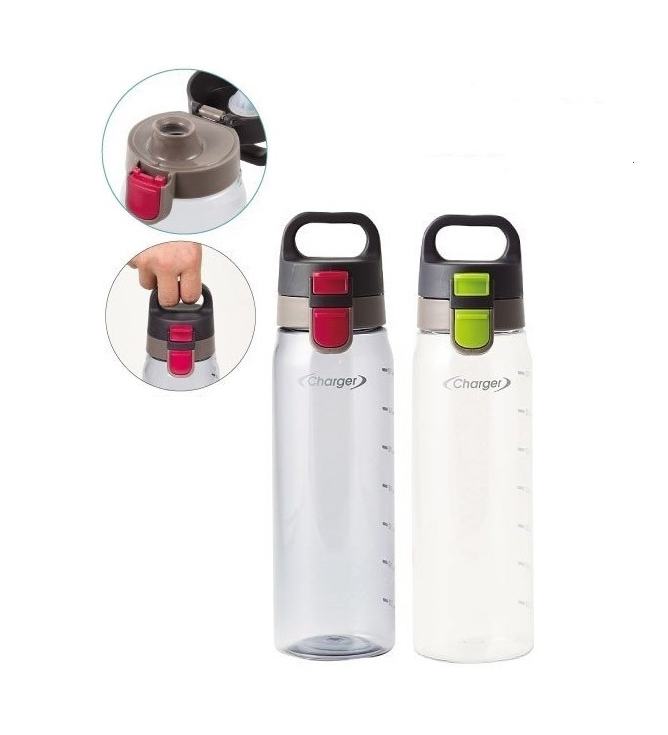 Set 02 bình nước Charger 830ml, làm từ nhựa cao cấp không chứa BPA, thân thiện với môi trường và vô hại đối với sức khỏe người sử dụng - nội địa Nhật Bản