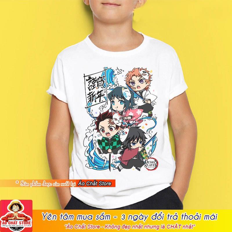 Áo thun Kimetsu no Yaiba Full Team Chibi Đẹp KY10