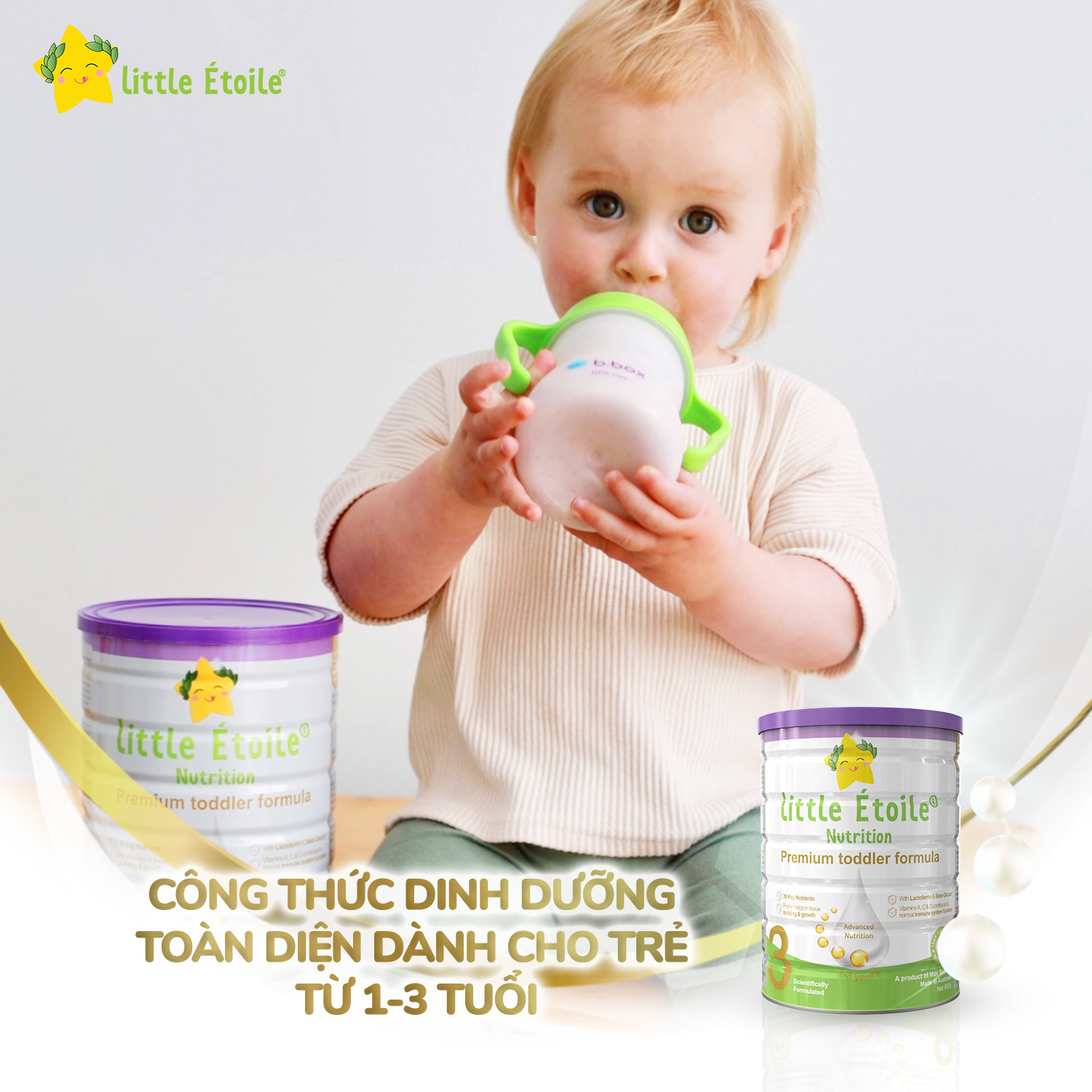 Combo 3 lon sữa bột ngôi sao nhỏ Little Étoile số 3 800g