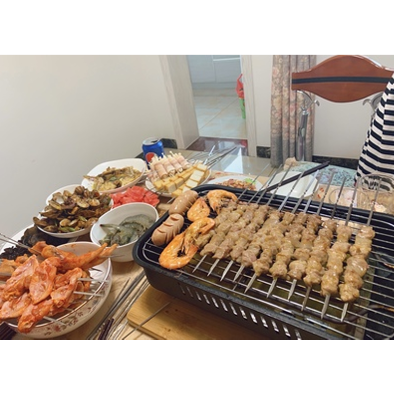 Bếp nướng điện BBQ, Bếp nướng điên không khói có vỉ nướng chống dính công suất 1800W