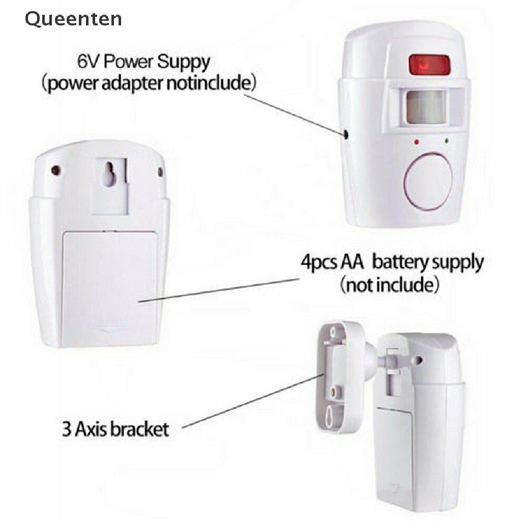Queenten Wireless Motion Sensor Alarm Security Detector Indoor Outdoor Alert System QT