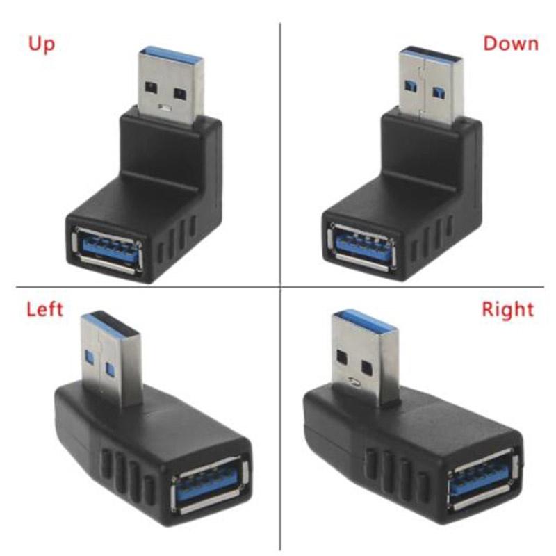 Đầu Nối Mở Rộng Usb 3.0 A Male Sang Female 90 Độ Cho Laptop PC