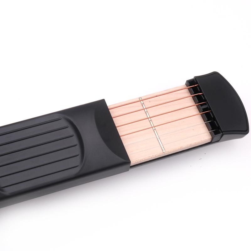 1 Set Right Hand 4 Fret 6 Strings Pocket Guitar Travel Guitar for Beginner Kids Practice Tool