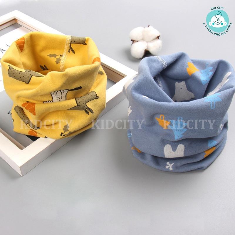 Khăn Ống Cotton Đa Năng Giữ Ấm Họa Tiết Thời Trang Cho Bé