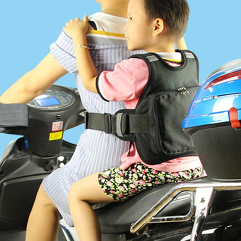 2 Pieces Motorcycle Bicycle Child Safety Belt Bike Safety Seat Strap Harness