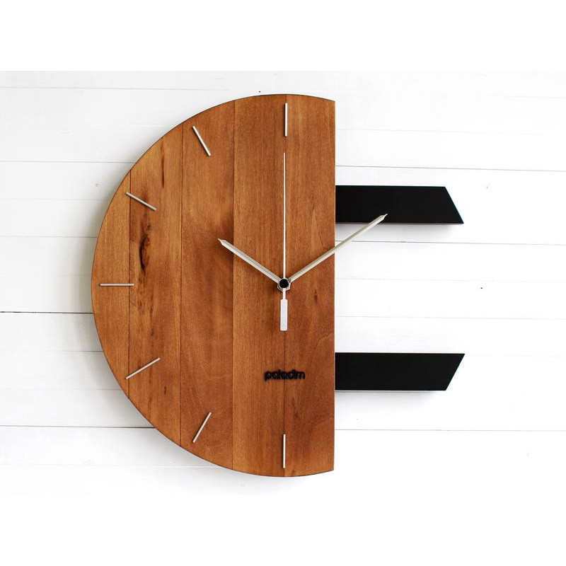 Đồng hồ gỗ treo tường chất liệu gỗ máy kim trôi thiết kế decor trang trí nhà và quán cafe