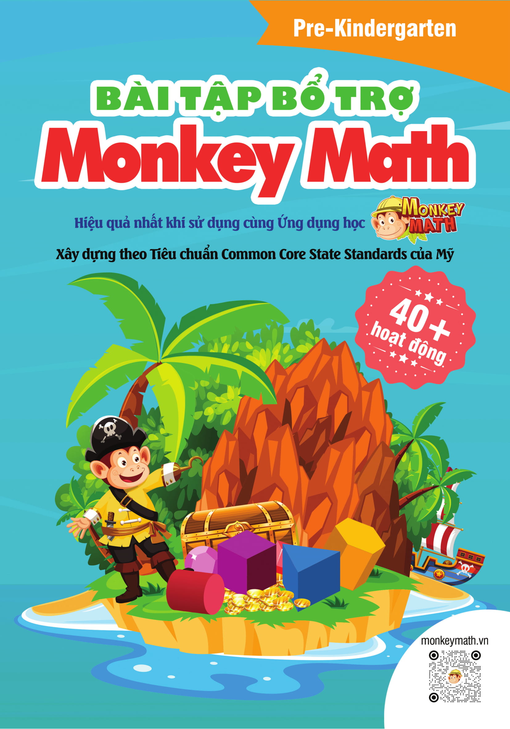 Trọn bộ 3 cuốn sách Bài tập Bổ trợ Monkey Math