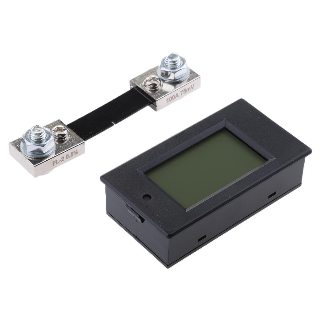 100A DC LCD Digital KWH Power Meter Monitor Voltage Ammeter + 100A Shunt