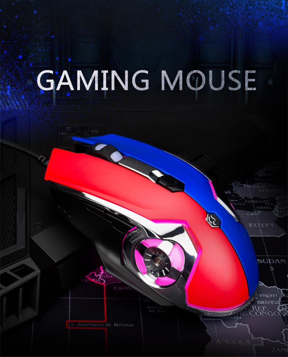 Chuột chơi game có dây USB 6 phím Lập trình macro tùy chỉnh 3200DPI cho văn phòng tại nhà Ajazz AJ120 