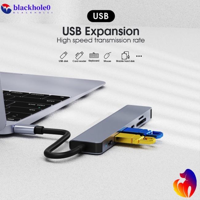Hub chuyển đổi 7 trong 1 USB C sang 4k Hdmi Type C Dj1013 thích hợp cho Macbook Pro/Air iPad Xps