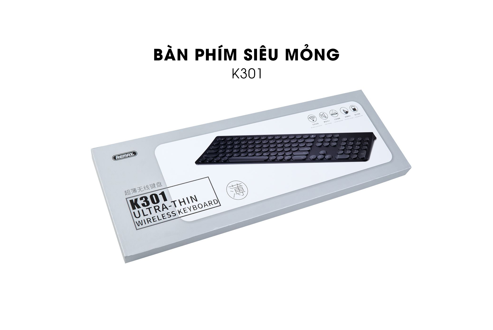 Bàn Phím Không Dây Remax K301 - Hàng chính hãng