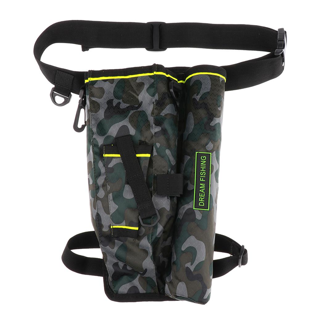 Outdoor Fishing Rod Tools Storage Case Waist Leg Bag With Fishing Tackle Box