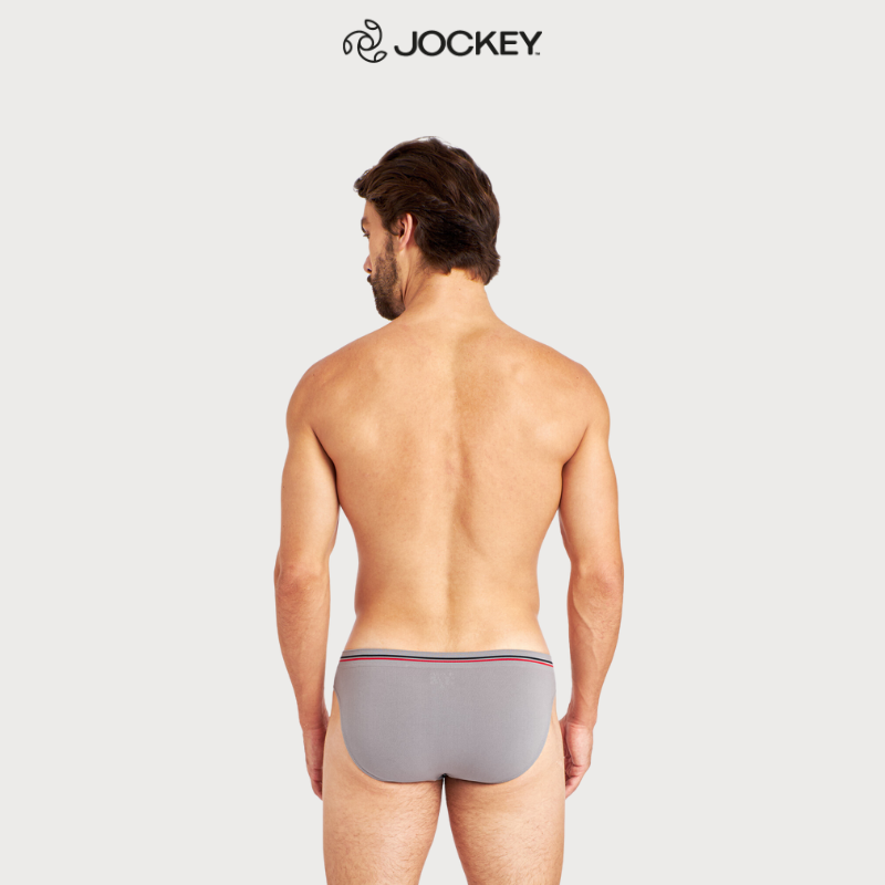 Quần Lót Nam Jockey Tam Giác Không Đường May Seam Free Màu Xám Kháng Khuẩn Cao Cấp - 9133