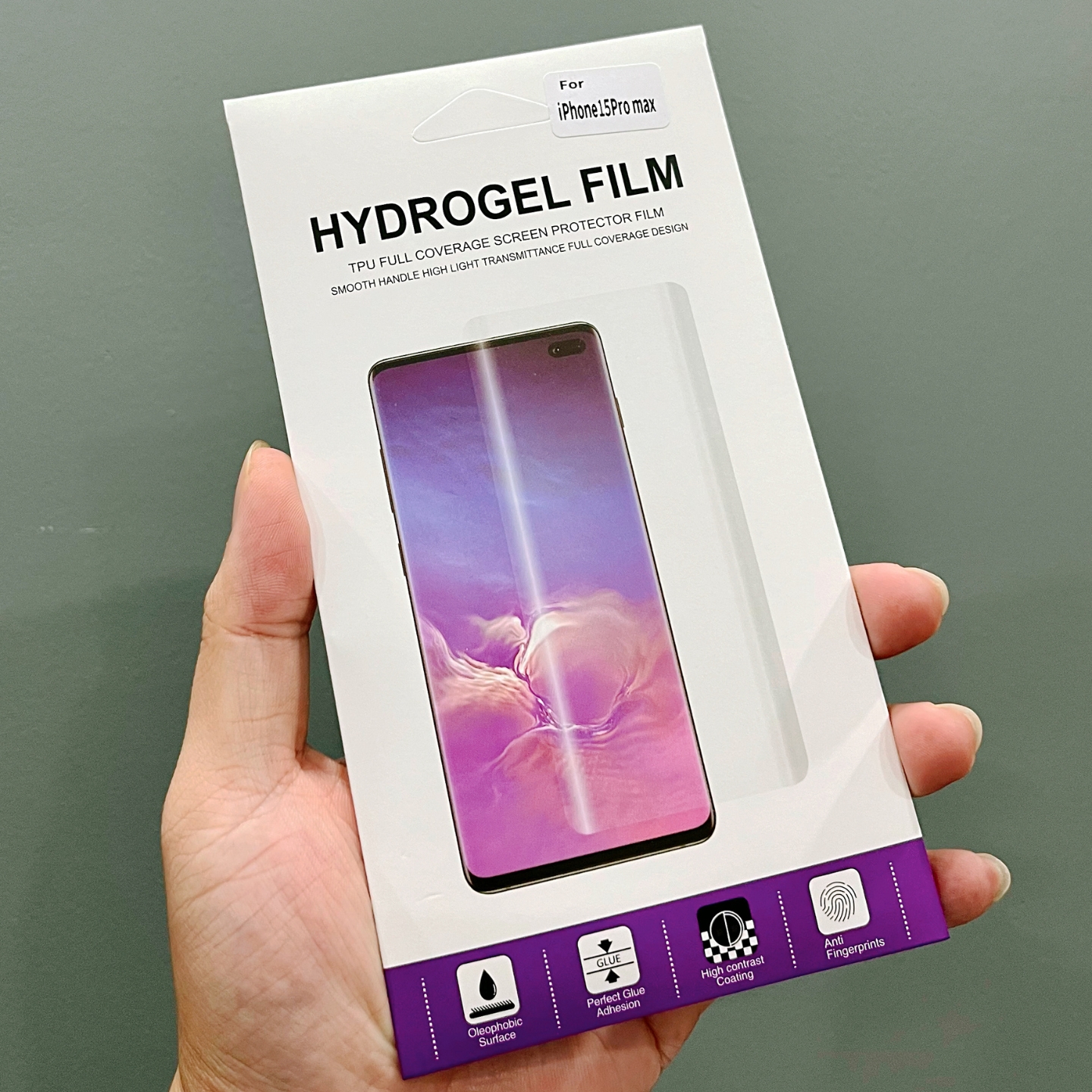 Miếng Dán Màn Hình Hydrogel HD Cho Điện Thoại Iphone 15/ 15 Plus/ 15 promax/ 15 pro Chống Vân Tay, Tự Phục Hồi _ Hàng Chính Hãng