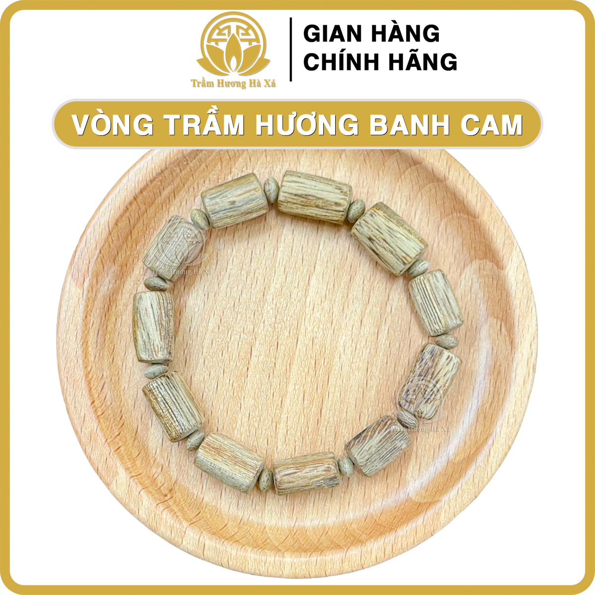 Vòng tay trầm hương banh Cam vô định hình cao cấp tự nhiên phong thủy may mắn tài lộc HÀ XÁ