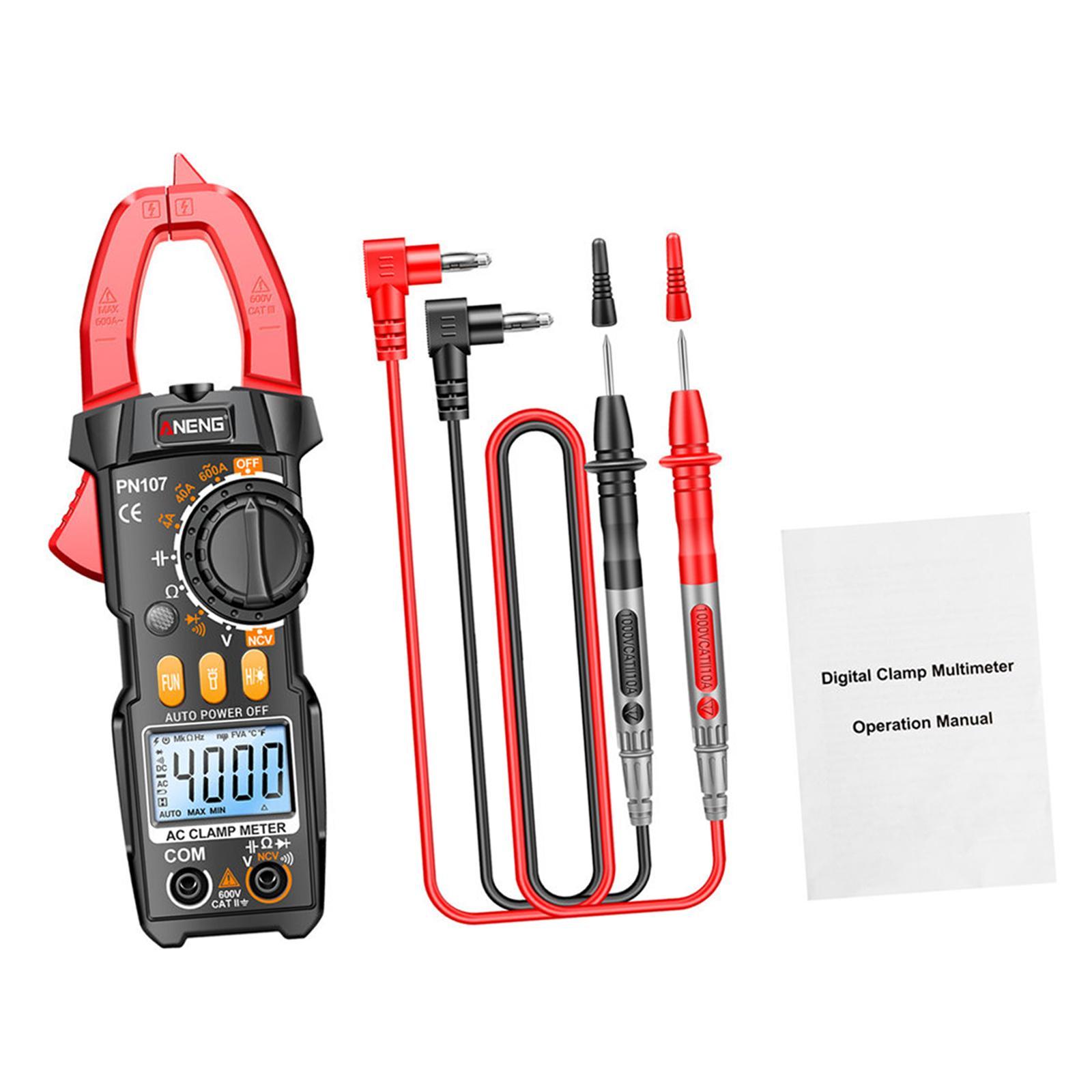 Digital Clamp Meter DC  Voltmeter Accurately 4000Counts  DC Voltage LCD  Tester Tool for Troubleshooting Vehicles