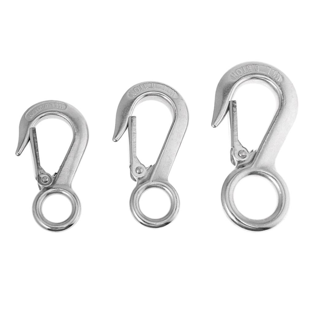 Marine Grade 304 Stainless Steel Boat Snap Eye Hook Fixed Type