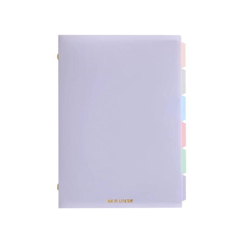 Sổ còng (binder) tông màu morandi (pastel) kèm 20 tờ giấy line và 6 tab phân trang size A5 B5