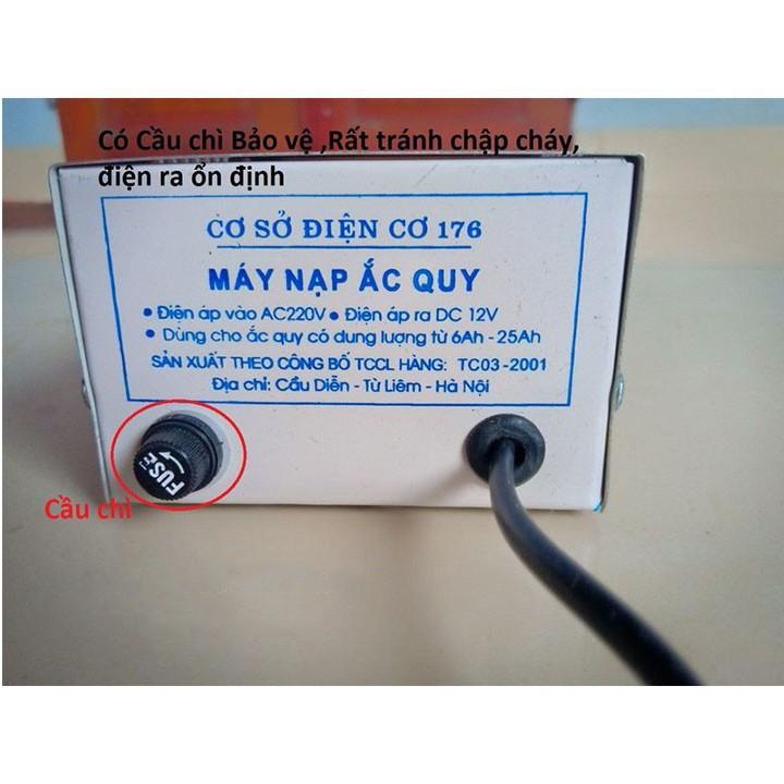 Sạc acquy 12v .Điện cơ 176 Hàng Việt Nam - Chất Lượng Cao