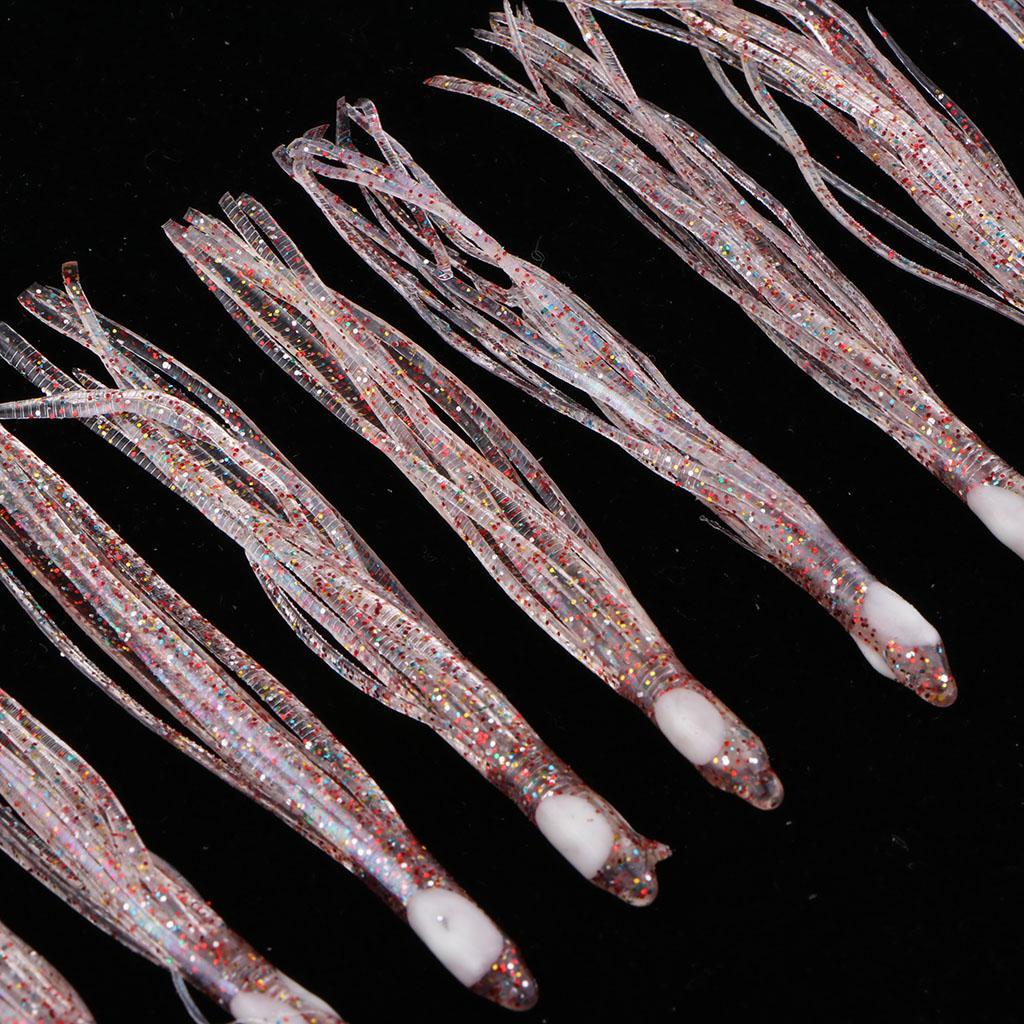 40pcs Fishing Lures Squid Octopus Skirts Lures Soft Baits Crankbaits