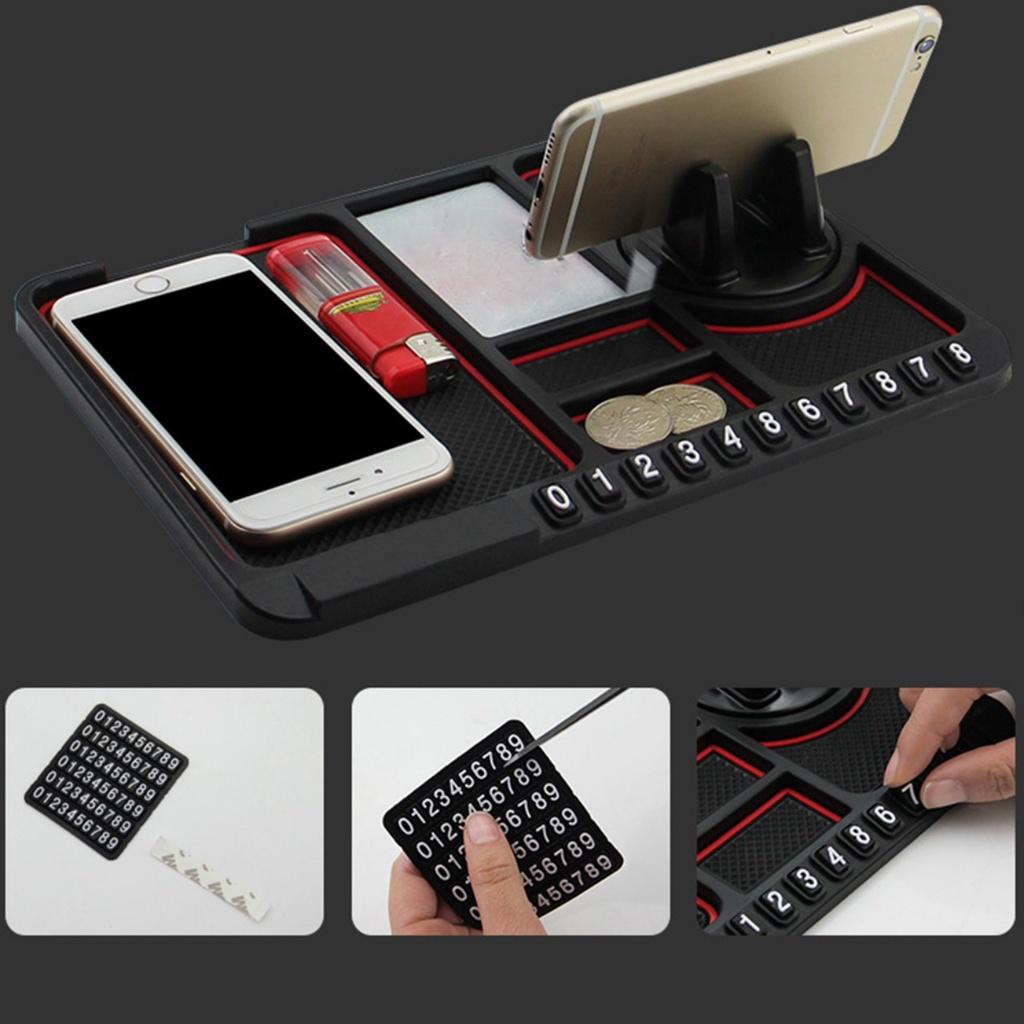Thảm taplo ô tô để đồ đa năng chống trượt kiêm giá đỡ và bảng ghi số điện thoại mẫu mới loại tốt siêu đẹp