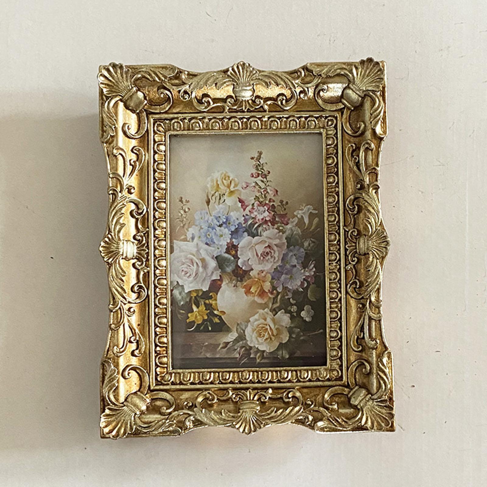 Photo Frame Picture Holder Embossed Frame Ornate for Living Room Home Decor
