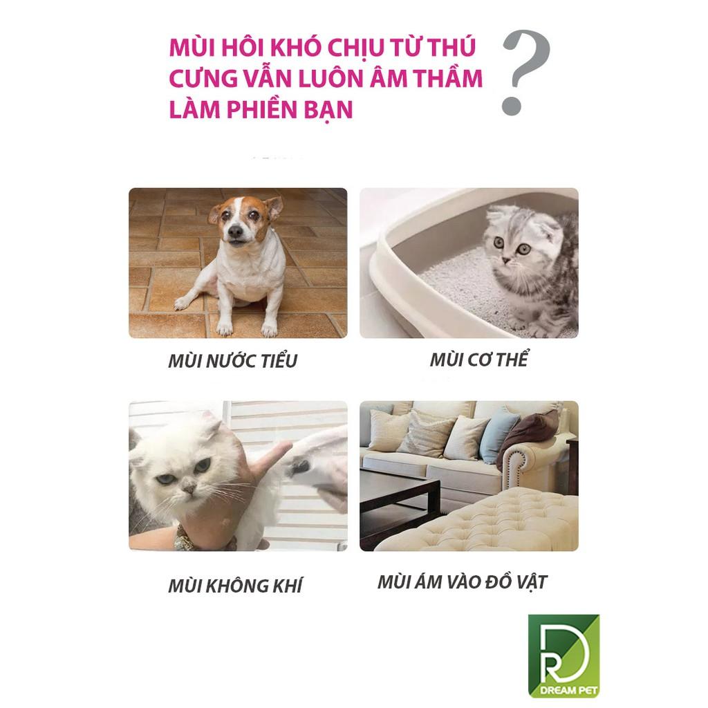 XỊT KHỬ MÙI HÔI CHÓ MÈO - KHỬ MÙI NƯỚC TIỂU THÚ CƯNG CAO CẤP