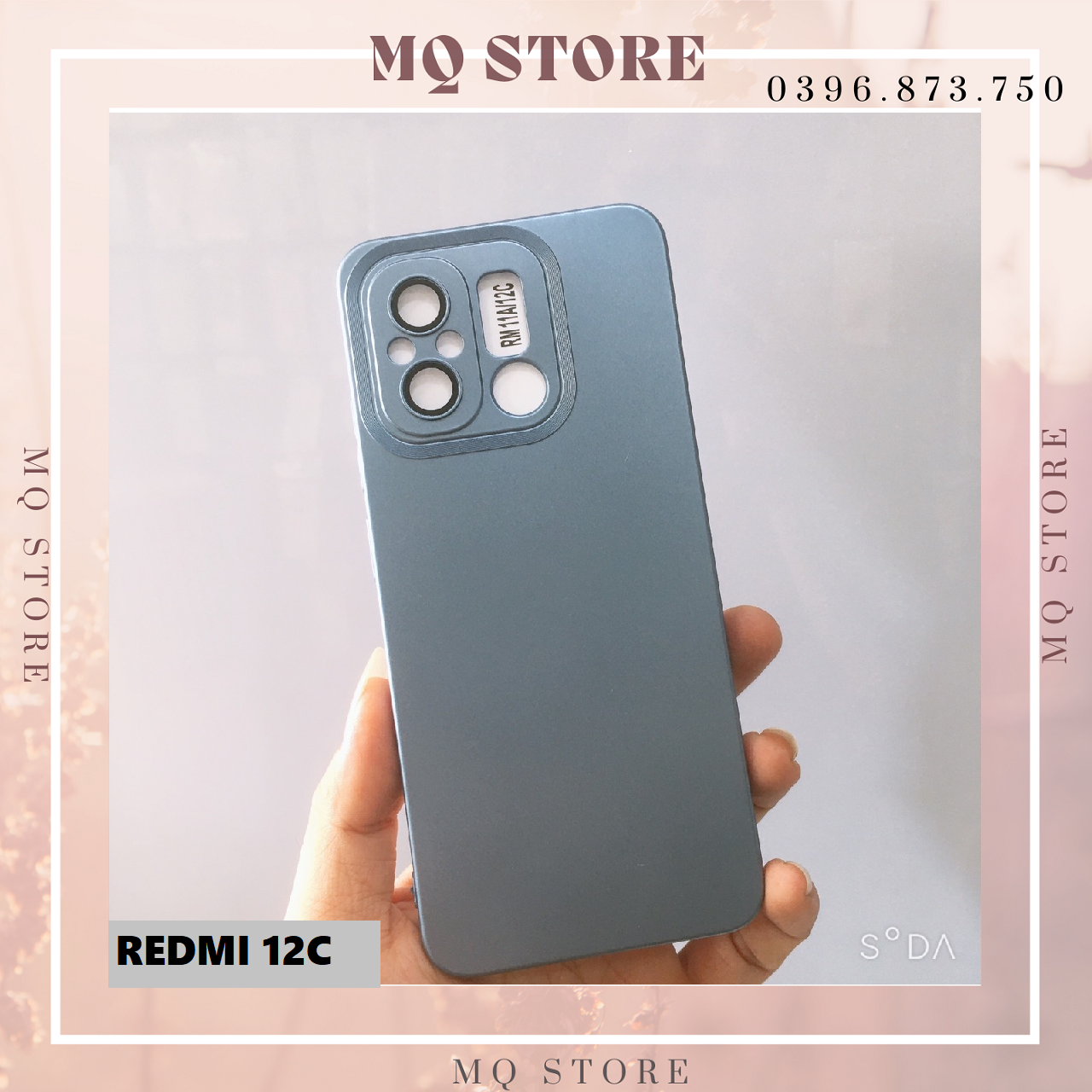 Ốp lưng cho Xiaomi Redmi 12C TPU màu nhám chống vân tay, viền vuông sang trọng