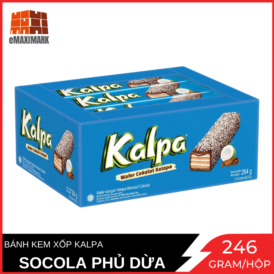 Bánh Kem Xốp Socola Phủ Dừa Kalpa Thái Lan 264g