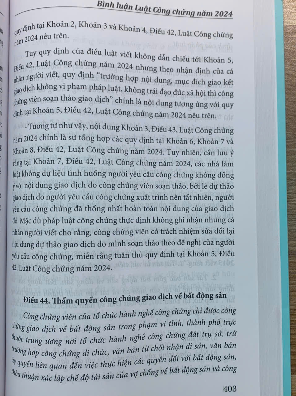 Bình luận Luật Công chứng năm 2024