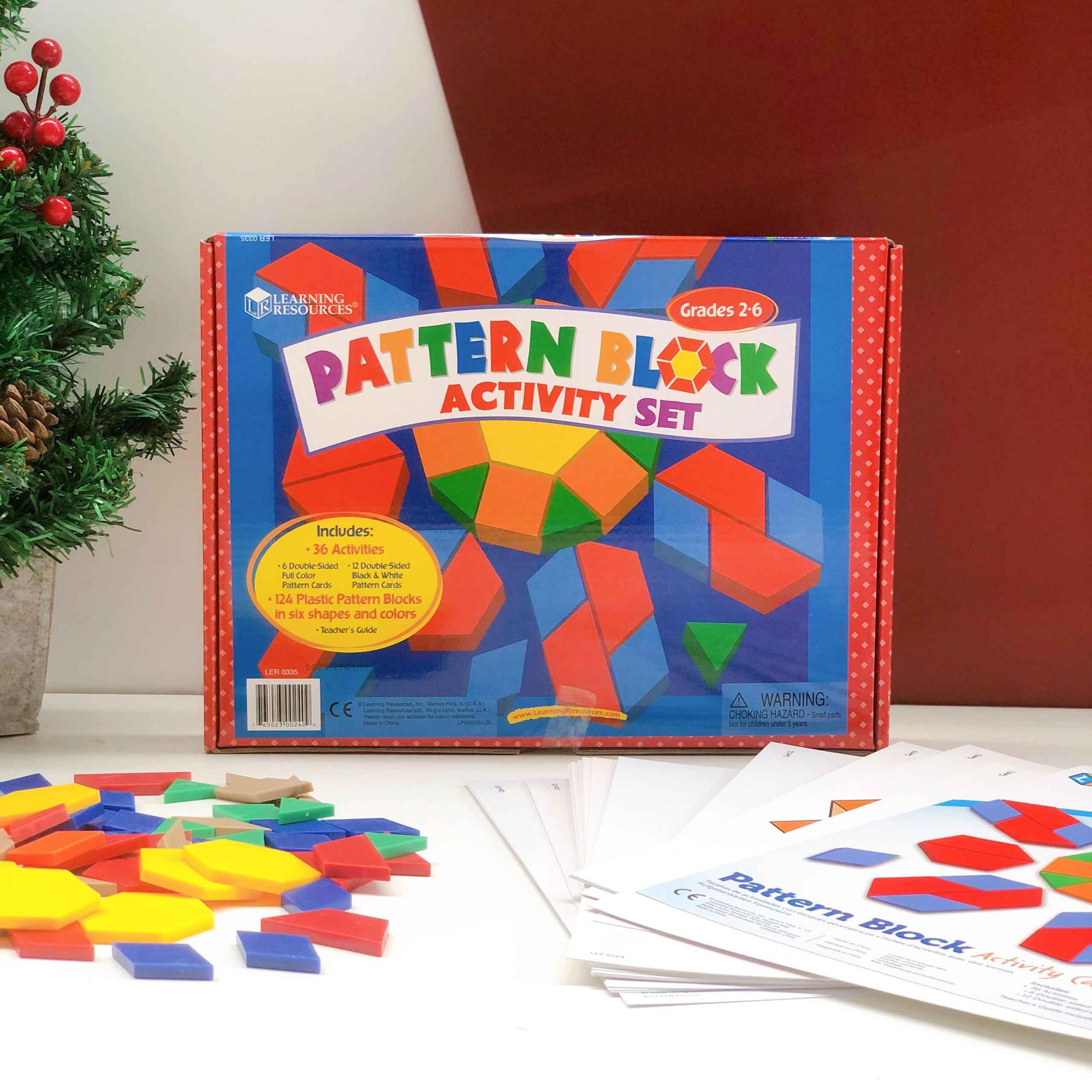 Learning Resources Bộ hoạt động các khối hình dạng - Pattern Block Activity Pack