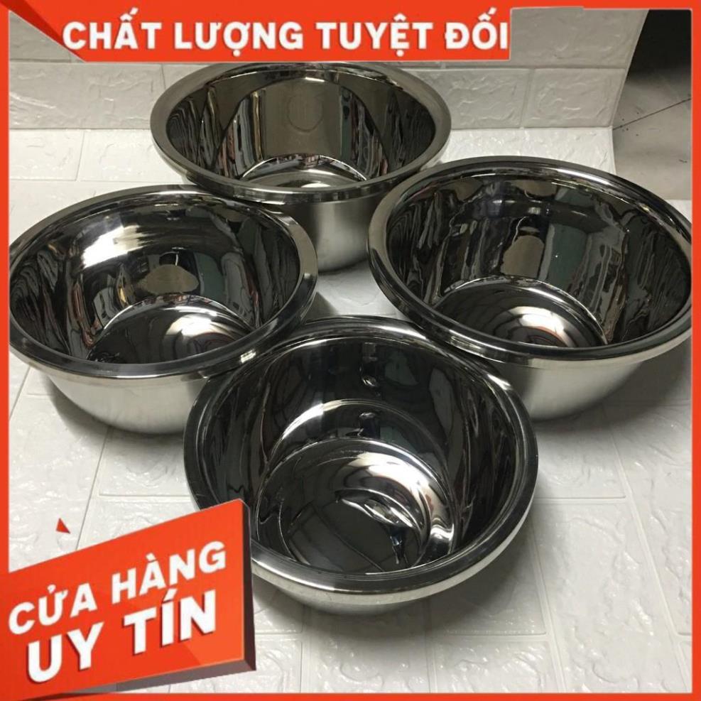 Thau, chậu sâu lòng inox siêu dày nhiều size 18,20,22,24,26,28,30,32,34,36,38,40cm