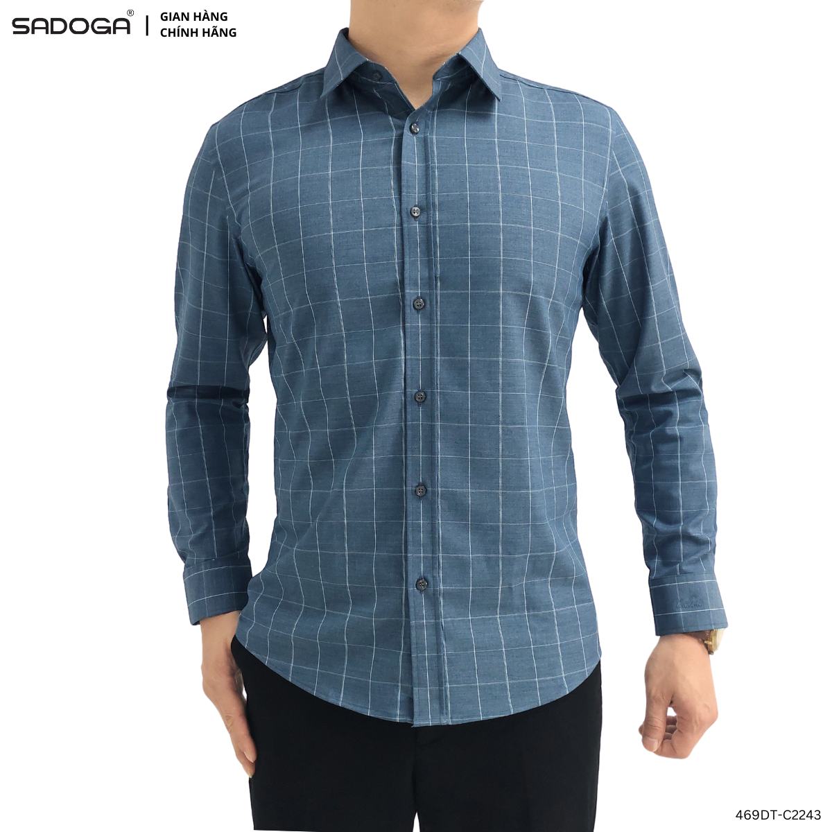 Áo Sơ Mi Nam Sadoga Dài Tay Sợi Bamboo Kháng Khuẩn C2243