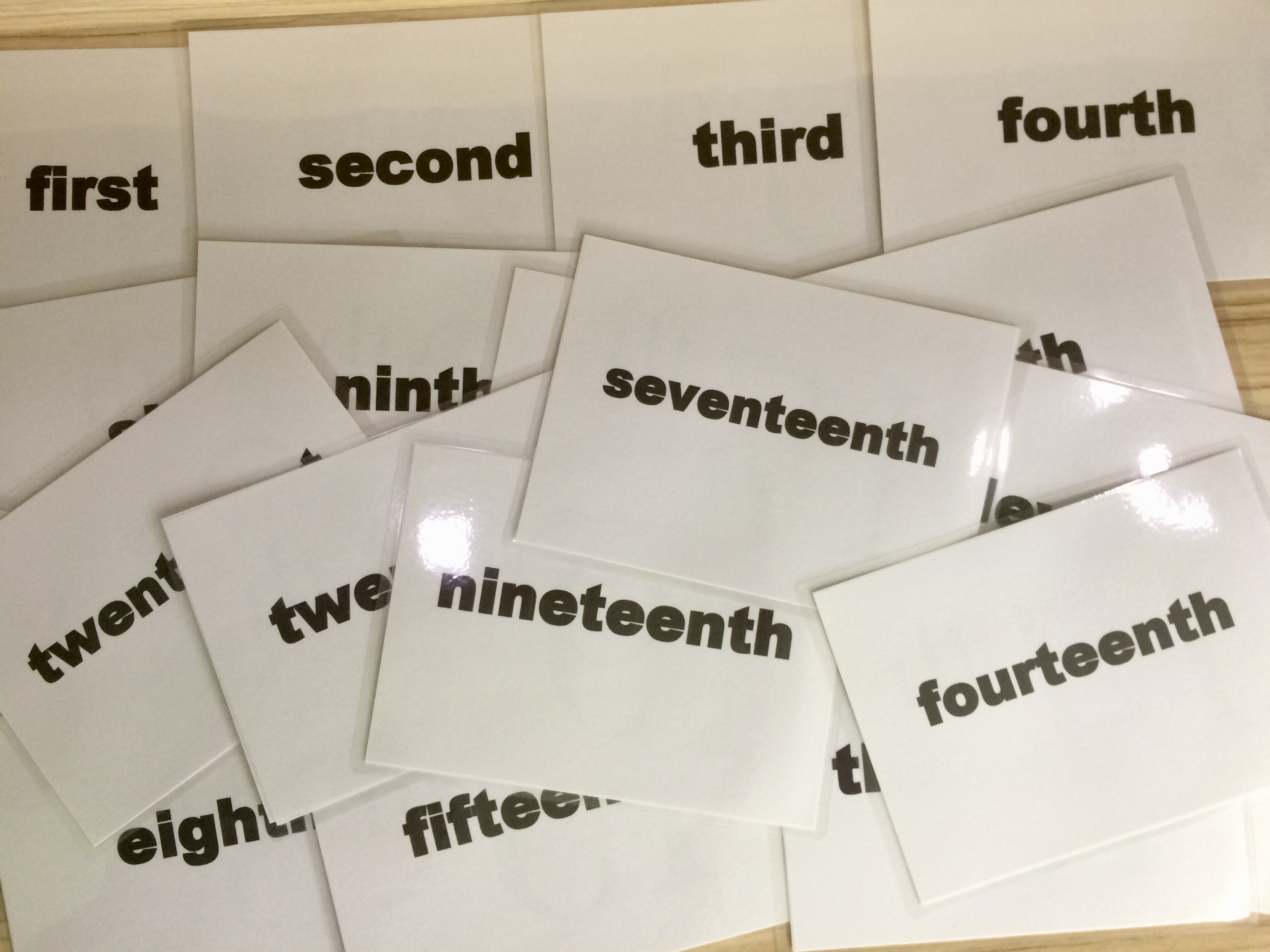 Ordinal number Flashcard - Thẻ học tiếng Anh chủ đề số thứ tự - 21 cards: 1st to 21st