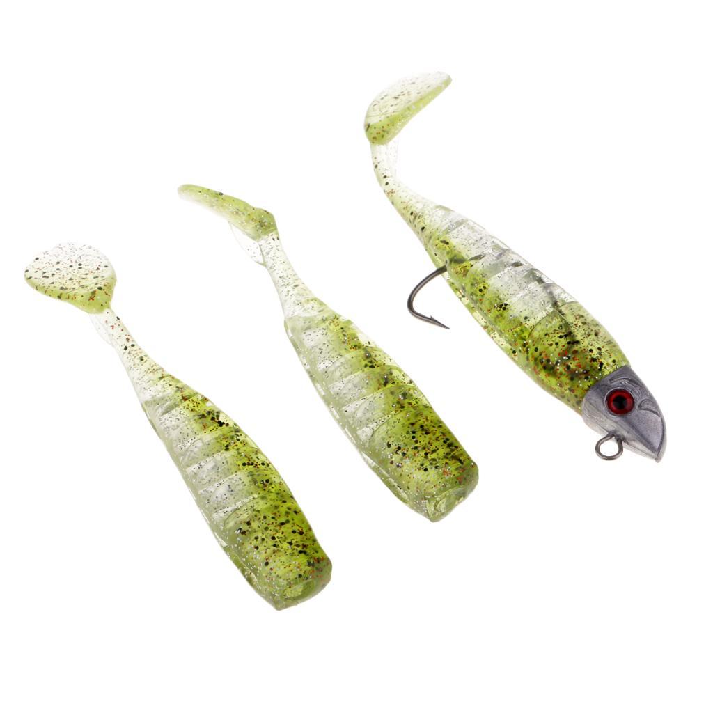 Lead Jig Head Bait Lure Artificial Soft Lure Bait Crankbait with Barbed Hook