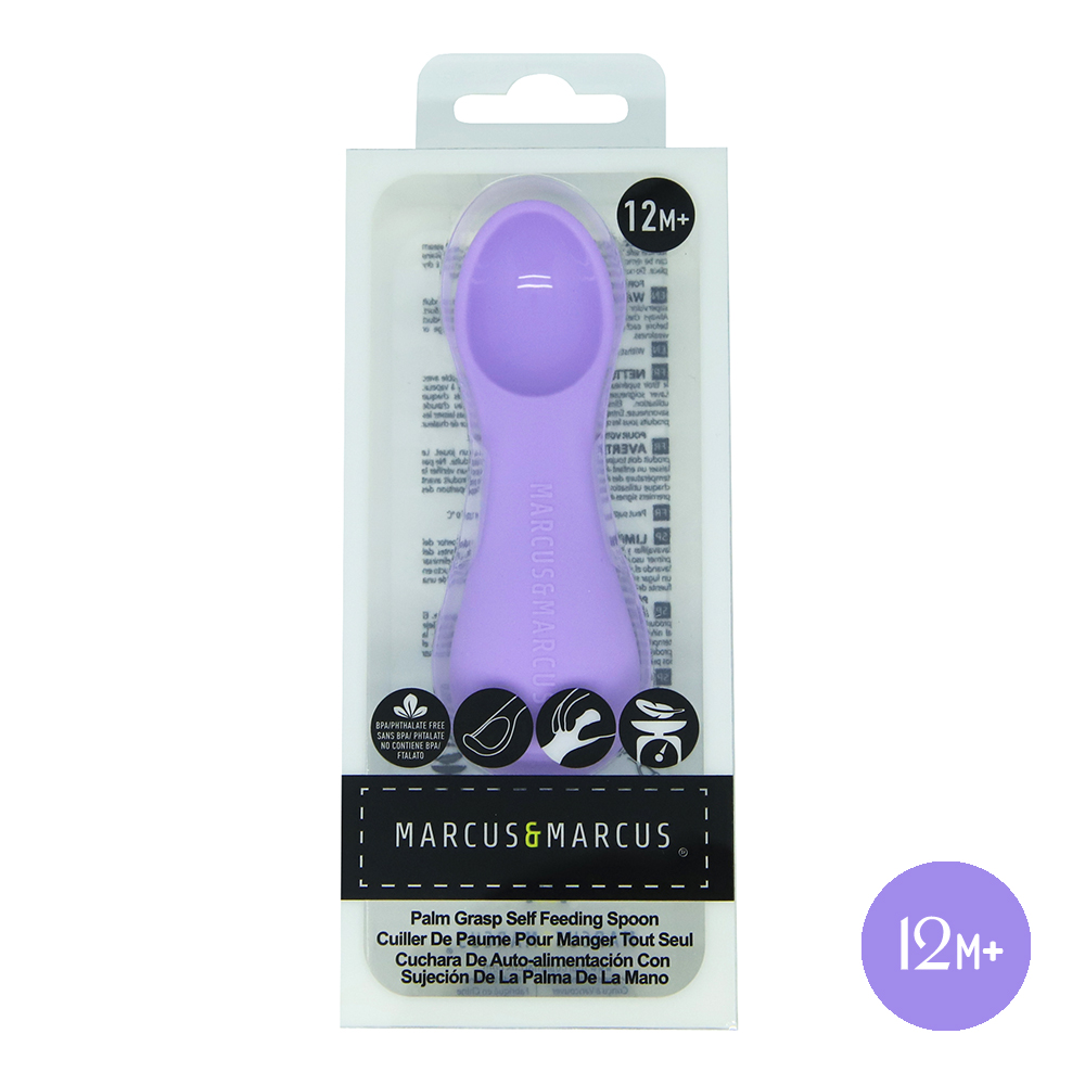Thìa tập ăn silicon cho bé Palm Grasp Marcus & Marcus, từ 12 tháng