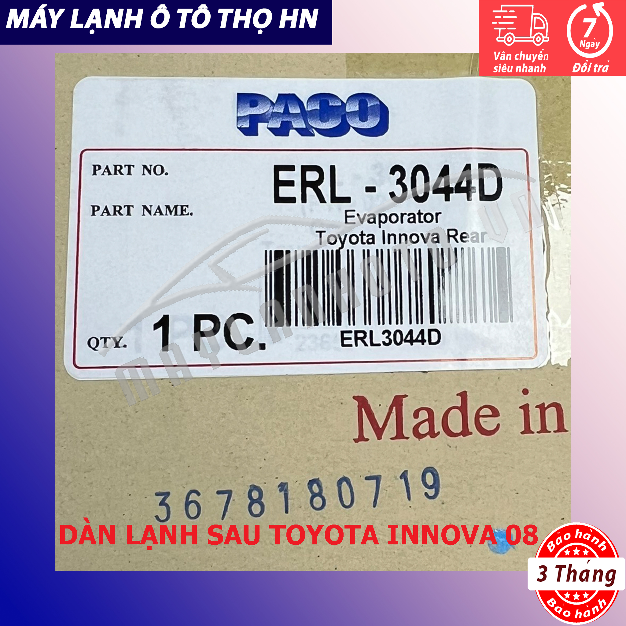 Dàn lạnh Toyota Innova - Fortuner 2008 2009 2010 2011 2012 2013 2014 Thái Lan 08 09 10 11 12 13 14